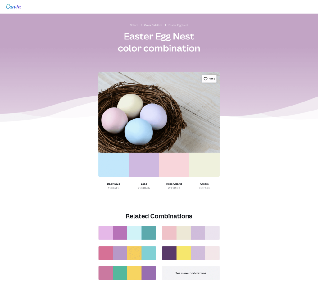 Canva color palette