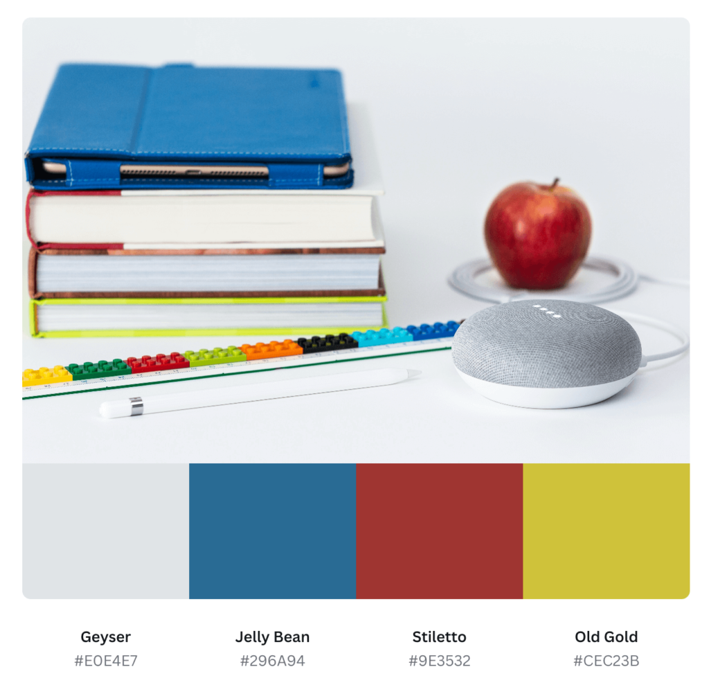 Color palette from school supplies image 4.