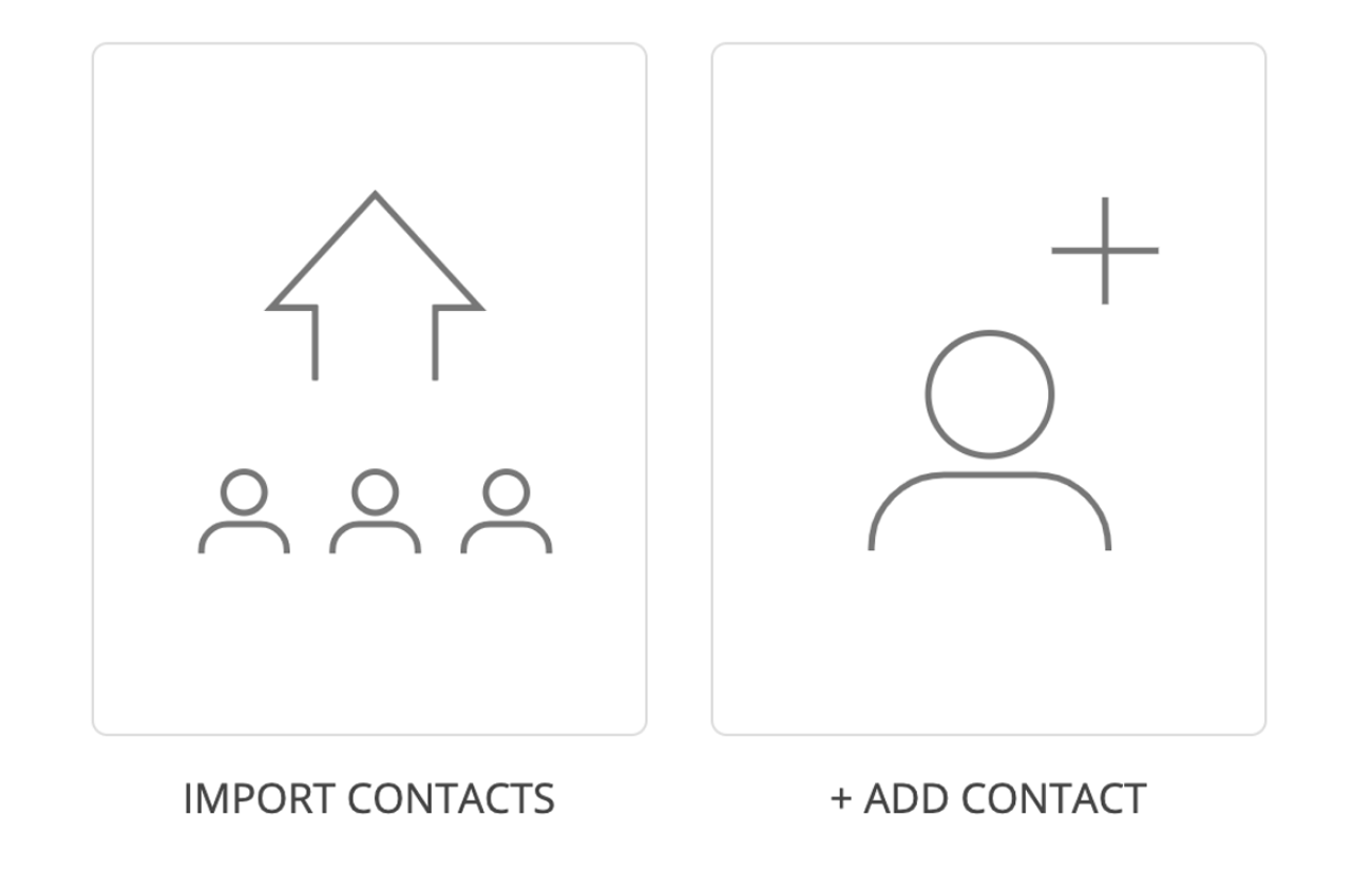 Screenshot of importing contacts dashboard in Loopify.