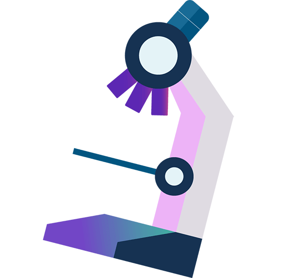 A microscope. Illustration.